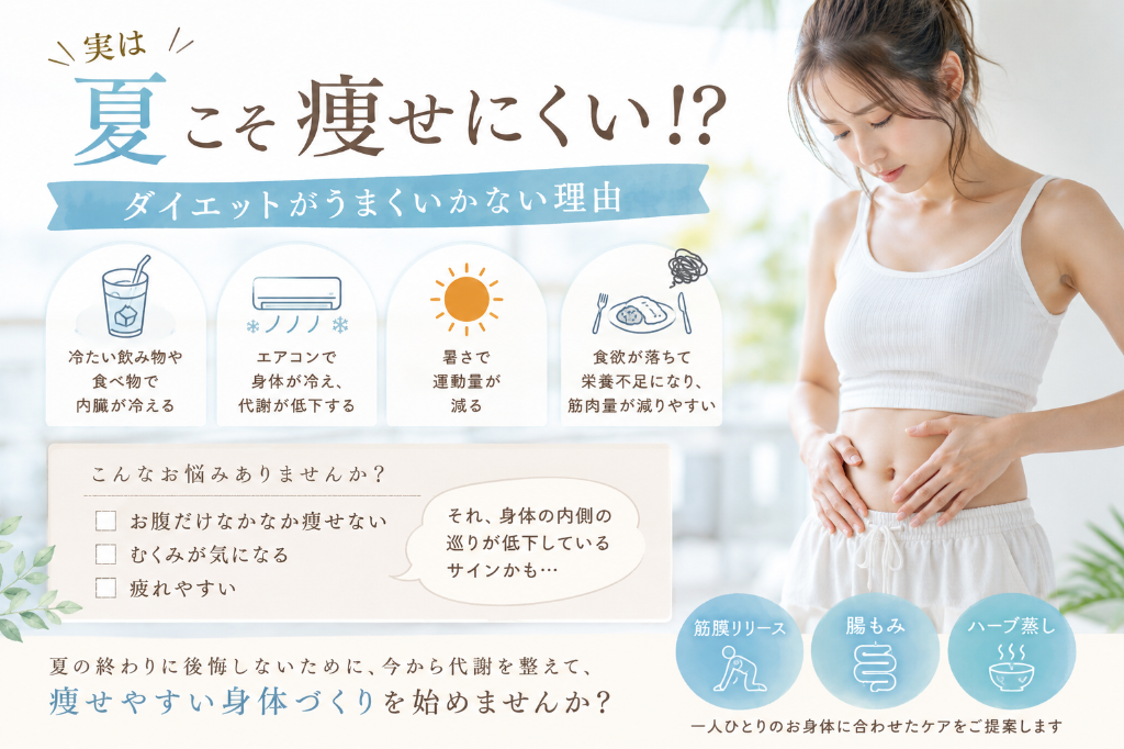 実は痩せにくい？夏のダイエット